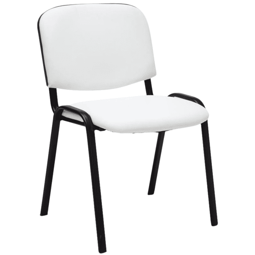 Silla de Conferencia KEN Simil cuero Blanco 53X53X83 cm