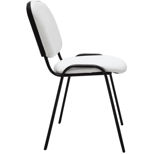 Silla de Conferencia KEN Simil cuero Blanco 53X53X83 cm