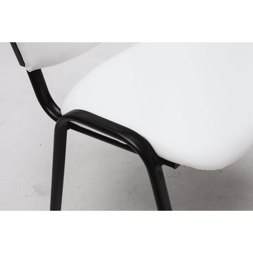 Silla de Conferencia KEN Simil cuero Blanco 53X53X83 cm