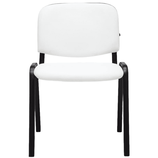 Silla de Conferencia KEN Simil cuero Blanco 53X53X83 cm
