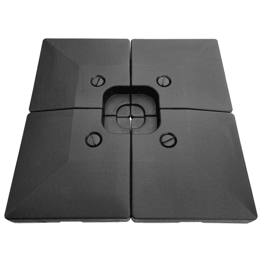 Base para guarda-sol Conjunto de 4 placas quadradas CROZON, recarregáveis