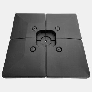 Base para guarda-sol Conjunto de 4 placas quadradas CROZON, recarregáveis