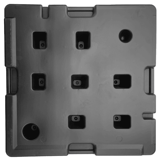 Base para guarda-sol Conjunto de 4 placas quadradas CROZON, recarregáveis