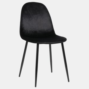 Silla de comedor Napier Terciopelo Negro 51X44X88 cm