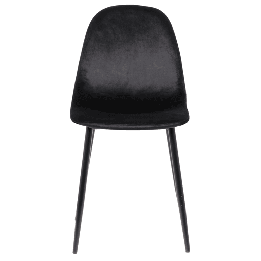 Silla de comedor Napier Terciopelo Negro 51X44X88 cm