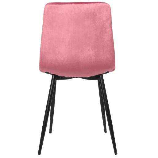 Lote de 4 sillas de comedor Tilde Terciopelo Rosado 55X45X84 cm