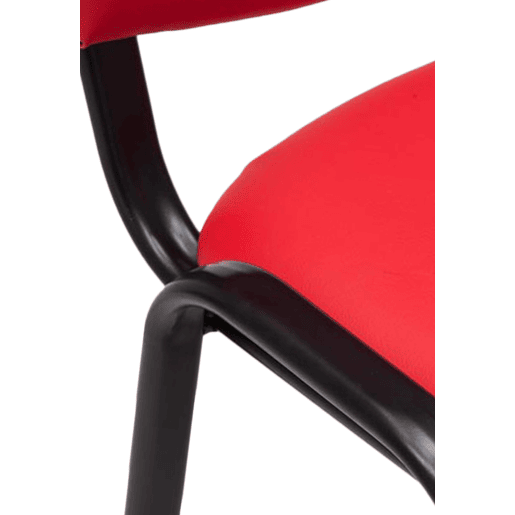 Silla de Conferencia KEN Simil cuero Rojo 53X53X83 cm