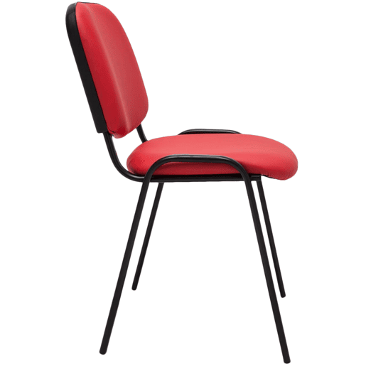 Silla de Conferencia KEN Simil cuero Rojo 53X53X83 cm