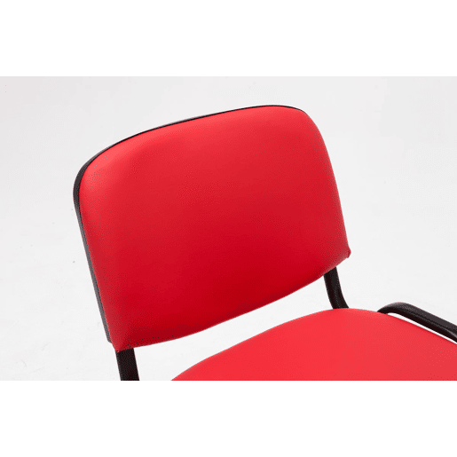 Silla de Conferencia KEN Simil cuero Rojo 53X53X83 cm