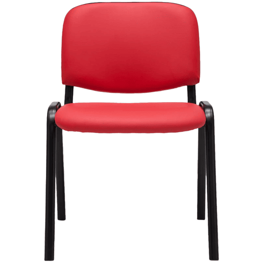 Silla de Conferencia KEN Simil cuero Rojo 53X53X83 cm