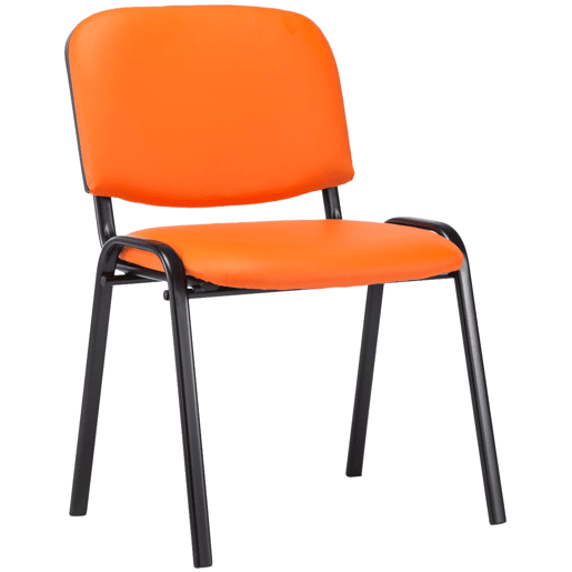 Silla de Conferencia KEN Simil cuero Naranja 53X53X83 cm