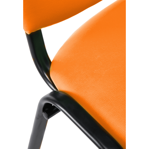 Silla de Conferencia KEN Simil cuero Naranja 53X53X83 cm