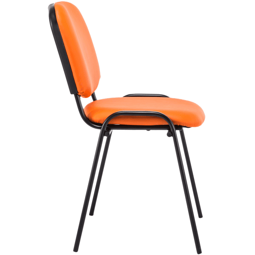 Silla de Conferencia KEN Simil cuero Naranja 53X53X83 cm