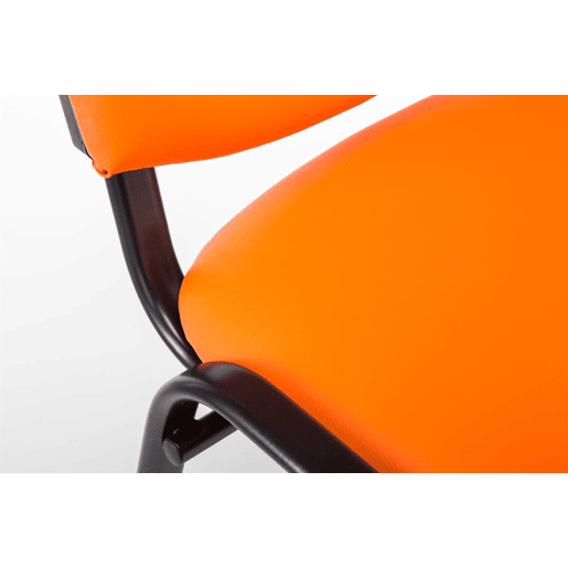 Silla de Conferencia KEN Simil cuero Naranja 53X53X83 cm