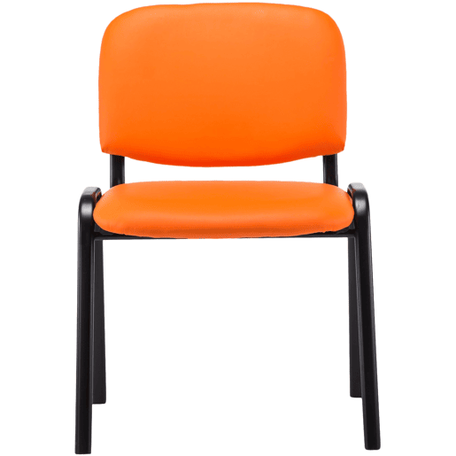 Silla de Conferencia KEN Simil cuero Naranja 53X53X83 cm