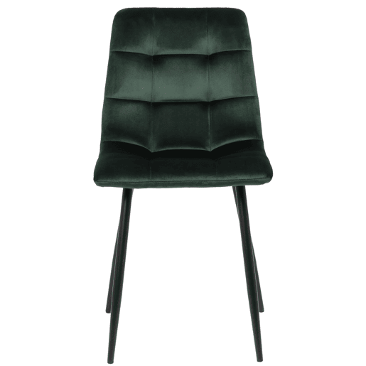 Lote de 4 sillas de comedor Tilde Terciopelo Verde 55X45X84 cm