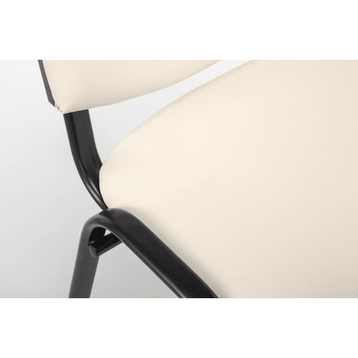 Silla de Conferencia KEN Simil cuero Crema 53X53X83 cm