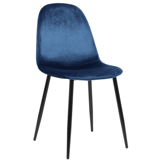 Silla de comedor Napier Terciopelo Azul 51X44X88 cm