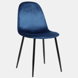 Silla de comedor Napier Terciopelo Azul 51X44X88 cm