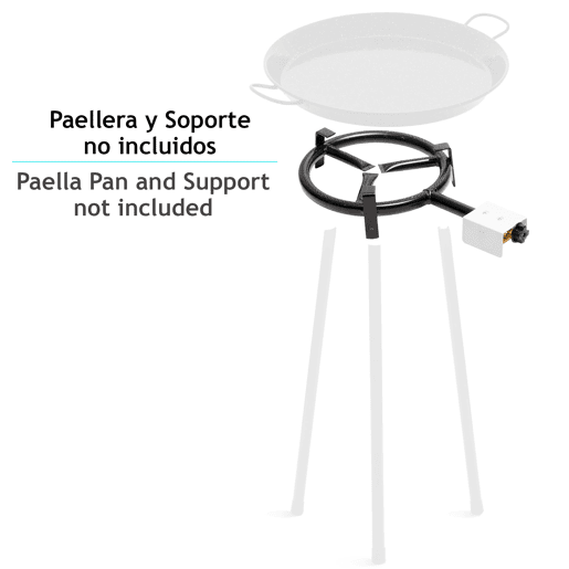 Briebe MOD300 Paellero Aro 30cm, Queimador de Gás Butano, Adequado para Panela de Paella de 36 a 42 cm Ø, , Preto