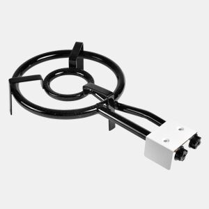 Briebe MOD350 Paellero Duplo Aro 35-15cm, Queimador de Gás Butano, Adequado para Panela de Paella de 24 a 50 cm Ø, , Preto