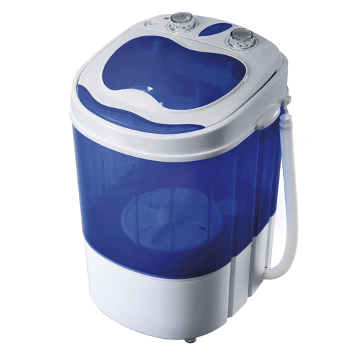 Briebe WM1111 Mini Máquina de Lavar Roupa Portátil com Centrifugadora, Ideal para Campismo Capacidade 3Kg, 150, Branco azul
