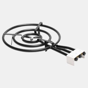 Briebe MOD600 Paellero Triplo Aro 60-40-20cm, Queimador de Gás Butano, Adequado para Panela de Paella de 30 a 90 cm Ø, , Preto