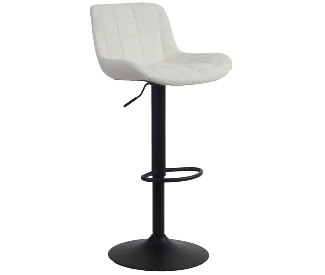 Taburete de bar tover tela crema 54x48x81 cm