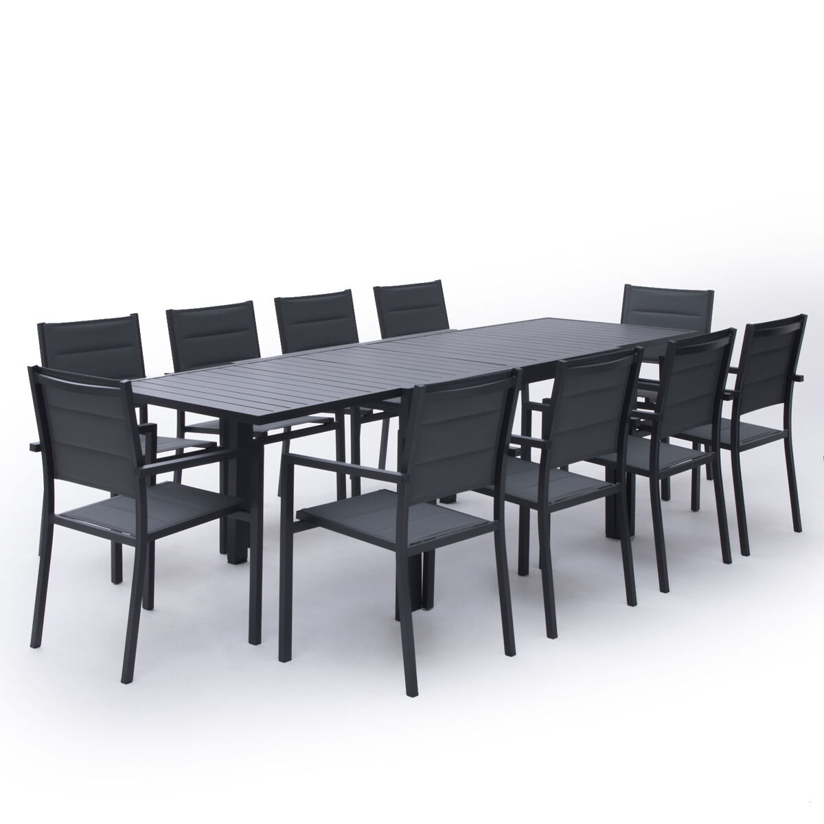 Conjunto de jardín extensible VENEZIA 10 plazas Gris