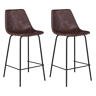 Conjunto de 2 bancos de bar vintage LUCIEN cor Marrom