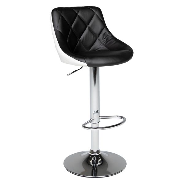 Taburete de bar jasper 48×46×106 cm color negro/blanco