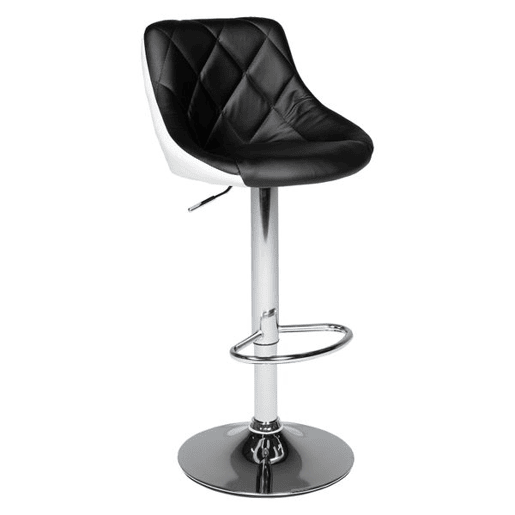 Banco de bar JASPER 48×46×106 cm Cor pretobranco Banco de bar JASPER 48×46×106 cm Cor pretobranco