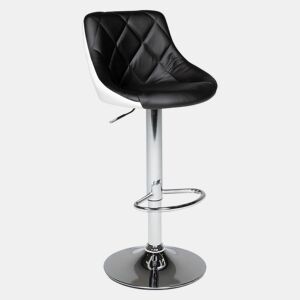 Banco de bar JASPER 48×46×106 cm Cor pretobranco