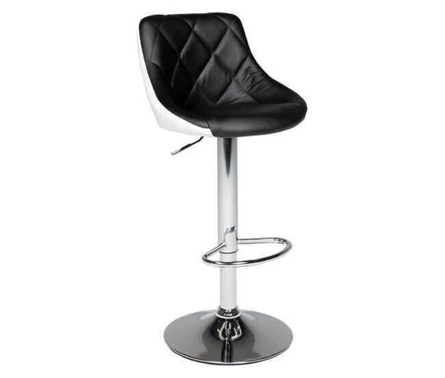 Taburete de bar jasper 48×46×106 cm color negro/blanco