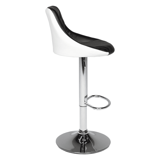 Banco de bar JASPER 48×46×106 cm Cor pretobranco Banco de bar JASPER 48×46×106 cm Cor pretobranco
