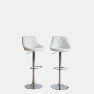 Conjunto de 2 bancos de bar JASPER Branco