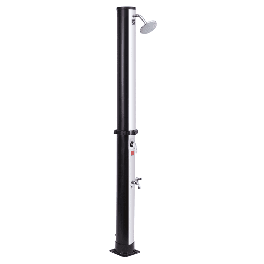 Chuveiro solar FIDGI preto e prateado 35L