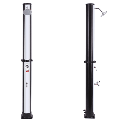 Chuveiro solar FIDGI preto e prateado 35L