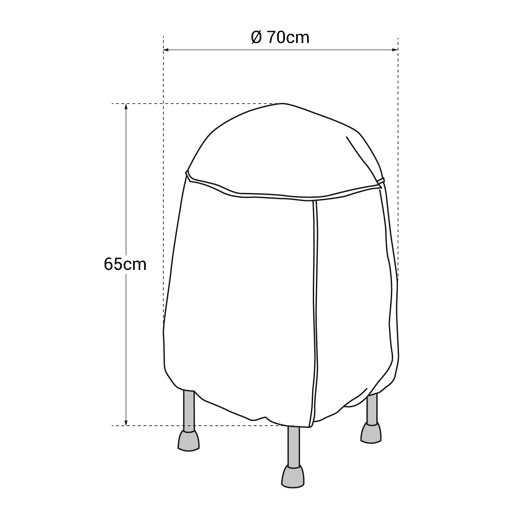 Cook'in Garden - Cobertura para grelhadores de bolas cor preto