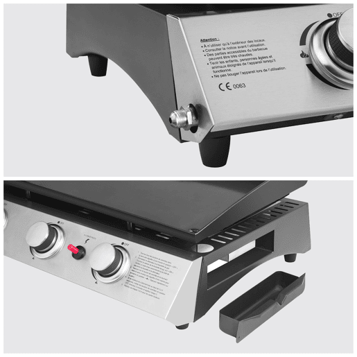 Plancha a gás SÉVILLE - 3 queimadores 7,5kW