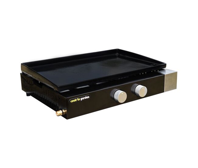 Cook'in garden - plancha de gas finesta 2b - 2 quemadores 5kw