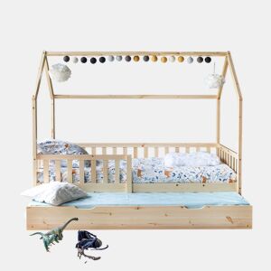 Cama de madeira para crianças MARCEAU 197×98×162 cm