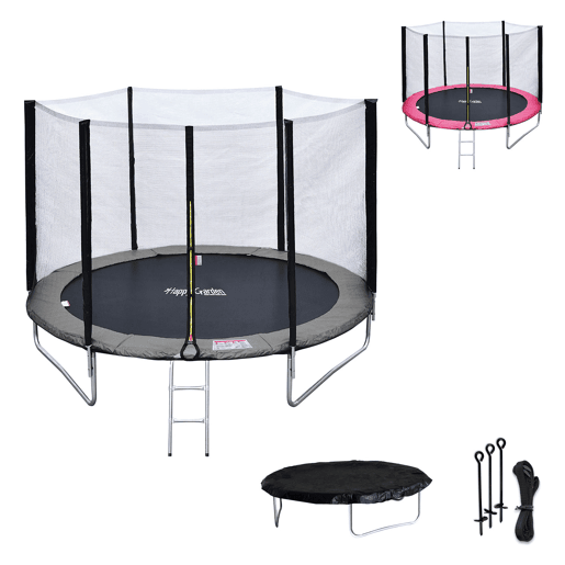 Trampolim reversível CAIRNS com acessórios cinzento rosa reversível