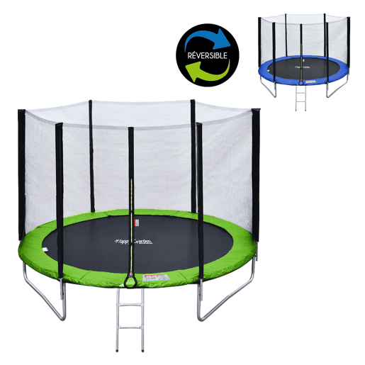Trampolim reversível CAIRNS com acessórios azul reversível verde