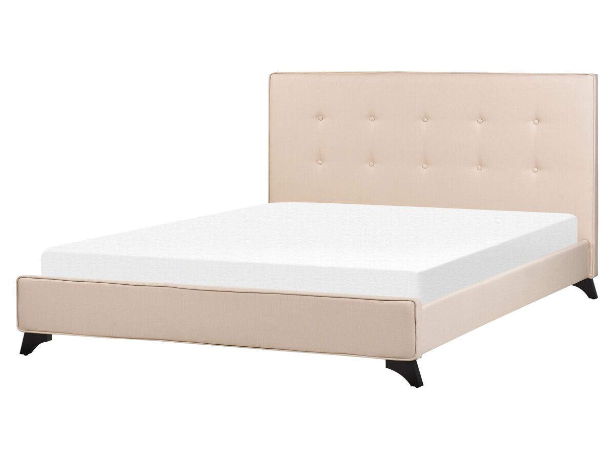 Beliani Cama con somier Poliéster AMBASSADOR 172x216 Beige