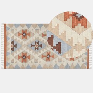 Tapete DILIJAN Multicolor 80 x 150 cm Algodão Kilim