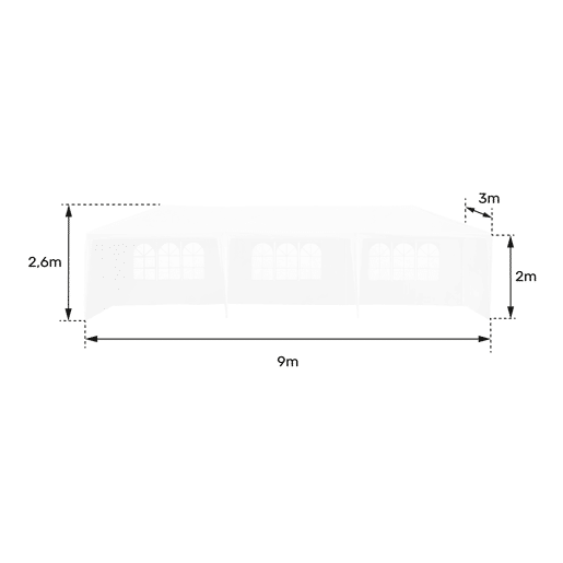 Tenda para eventos ALIZÉ 300×900 cm Branco Tenda para eventos ALIZÉ 300×900 cm Branco
