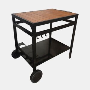 Carrinho de bar exterior AVEIRO para plancha - Carrinho auxiliar com rodas