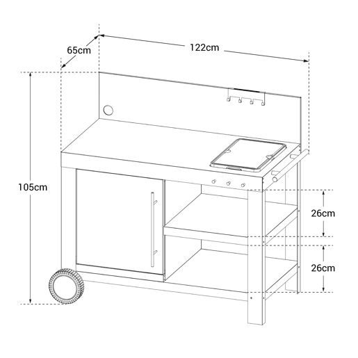 Cook'in Garden - Carrinho para frigideiras NOVA XL
