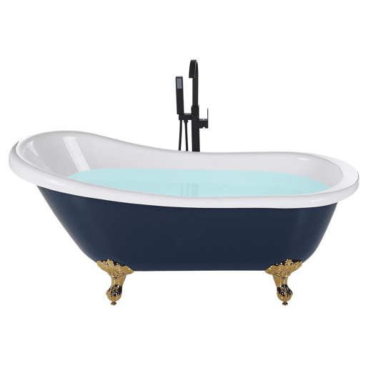 Banheira autónoma em acrílico azul 153 x 77 cm CAYMAN